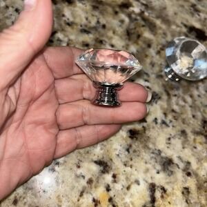 GlideRite K9 Crystal Diamond Cabinet Dresser‎ Drawer Hardware Knob 3538